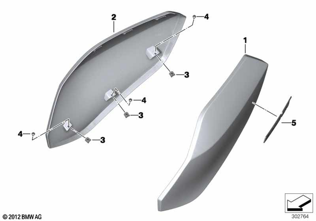 46637725047 - Frame and Mounting Parts: Tail Cowling, Left - Rohteil/blank for BMW-Motorrad Image image
