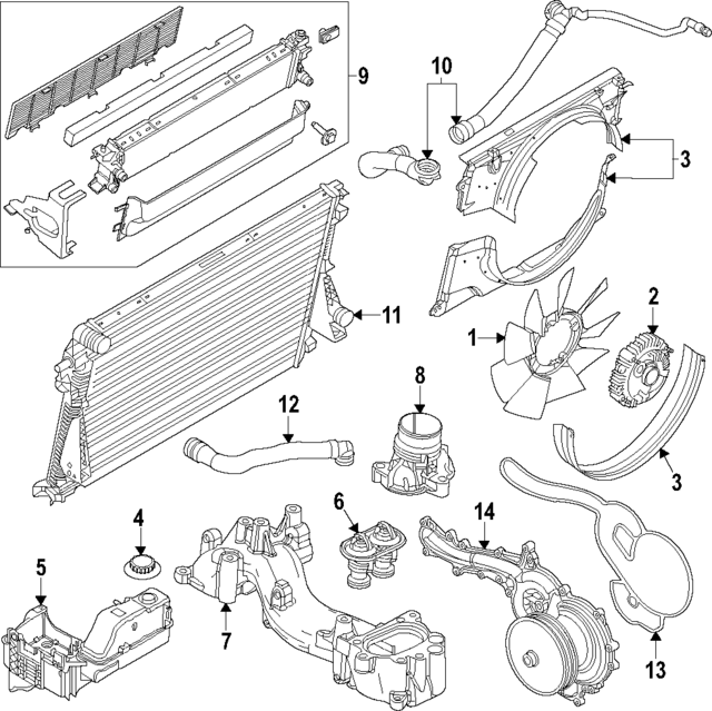 LC3Z8146D - Cooling System: Fan Shroud for Ford: F-350 Super Duty, F-450 Super Duty Image
