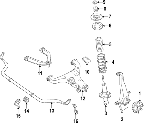 Front Suspension for 2017 Nissan Armada #0