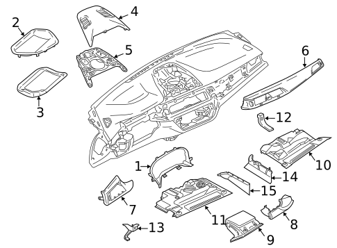Instrument Panel Components for 2018 BMW 540d xDrive #0