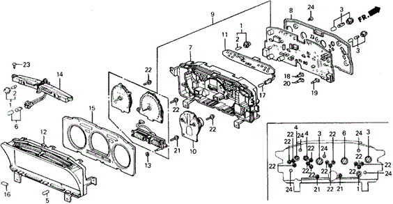 Meter Components (NS) ('90-'91) for 1991 Honda Prelude #0