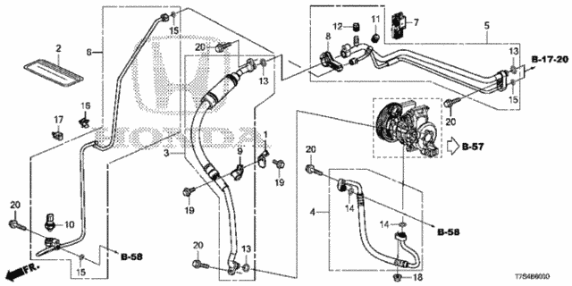 A/C Air Conditioner (Hoses/Pipes) (1) for 2018 Honda HR-V #0