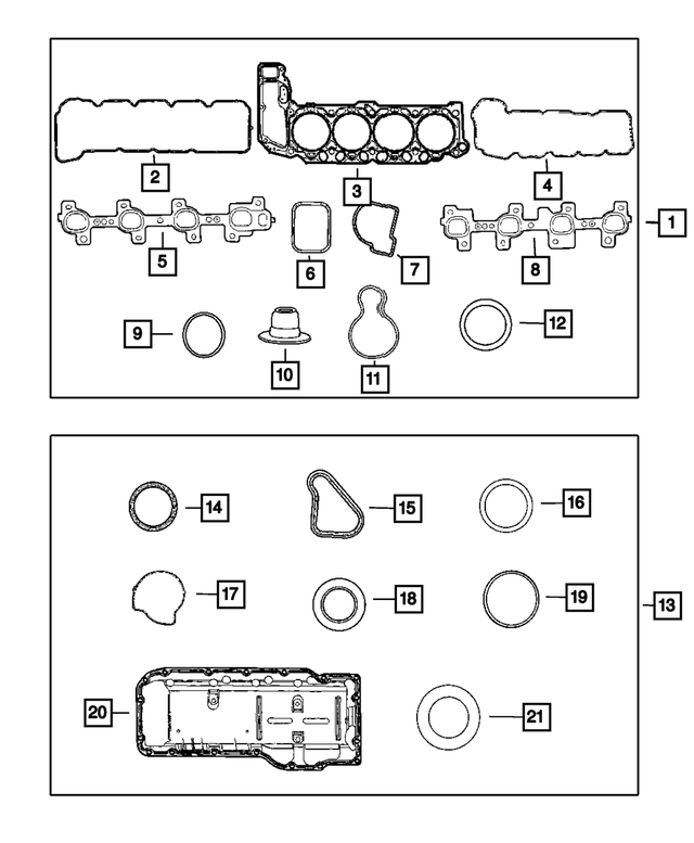 53030952AB - Engine 4.7L Eight Cylinder: Throttle Body To Intake Gasket for Mopar Image image