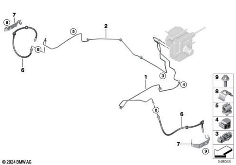 Brake Pipe, Front for 2025 BMW iX M60 #0