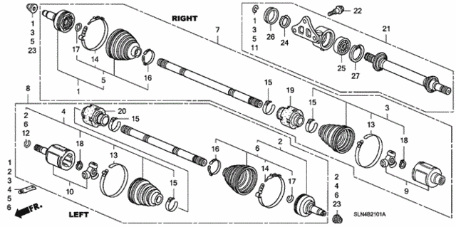 Driveshaft - Half Shaft (AT) for 2007 Honda Fit #0
