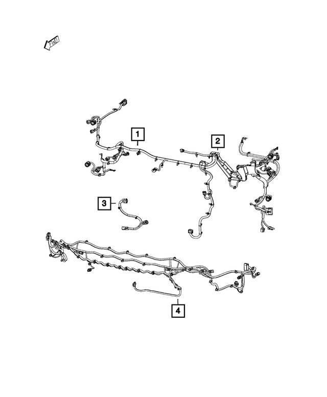 68227201AA - : Wiring Trough for Mopar Image