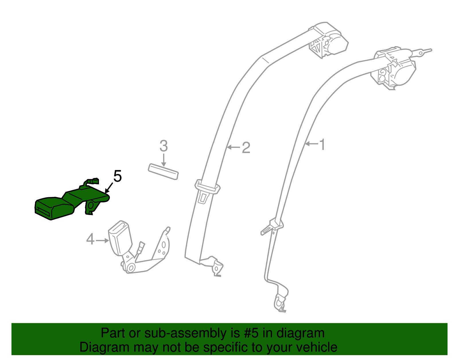 Center Buckle - BMW (72117435929)