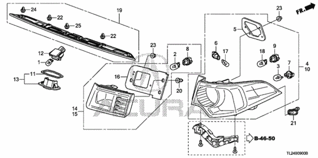 Taillight - License Light for 2011 Acura TSX #0