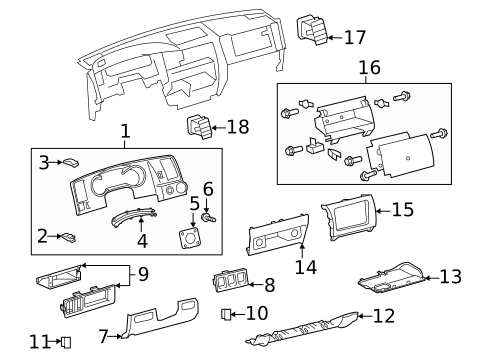 Instrument Panel Components for 2021 Toyota Sequoia #0