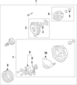 1800A262 - : Rectifier for Mitsubishi: Lancer, Outlander, Outlander Sport Image
