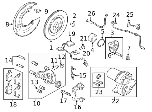 Rear Brakes for 2020 Land Rover Range Rover Velar #1