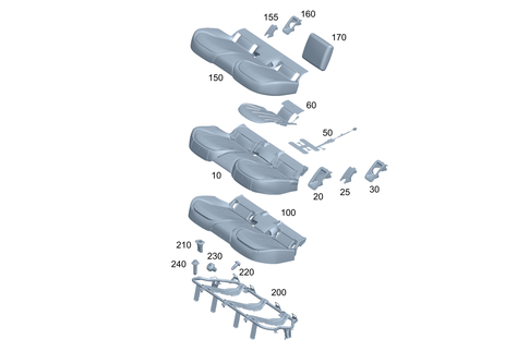 Rear Cushion for 2025 Mercedes-Benz EQE 500 SUV #0