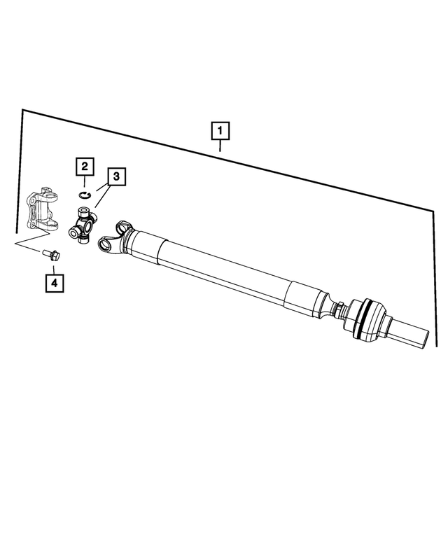 52123021AB - Front Axle; Corporate 205 MM Heavy Duty; Differential and Drive Line: Drive Shaft for Mopar Image