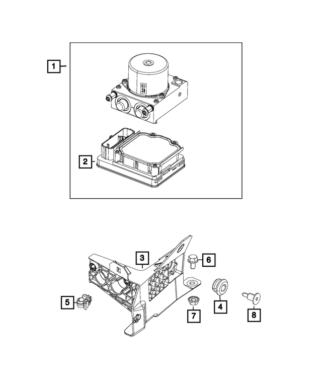68201776AA - Brakes: Hydraulic Control Unit Bracket for Mopar Image