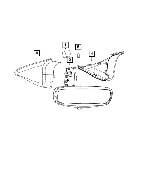 Glass and Interior Rear View Mirror for 2019 Jeep Cherokee #2