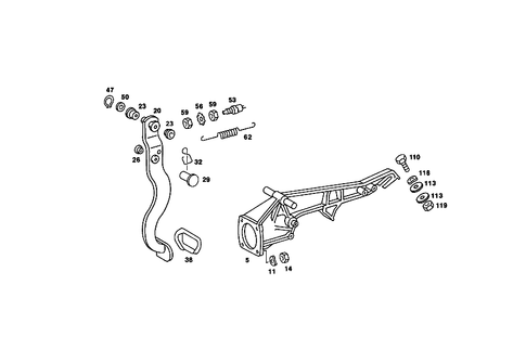 Pedal Assembly with Bearing for 1988 Mercedes-Benz 560SL #0