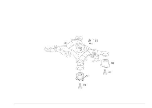 Rear Axle Support for 2008 Mercedes-Benz R350 #0