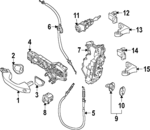 5TB837016E - Body: Door Lock Actuator Motor for Volkswagen Image
