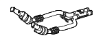 2224904610 - Exhaust: Catalytic Converter for Mercedes-Benz Image