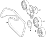 6542002200 - : Accessory Drive Belt Tensioner Pulley for Mercedes-Benz Image