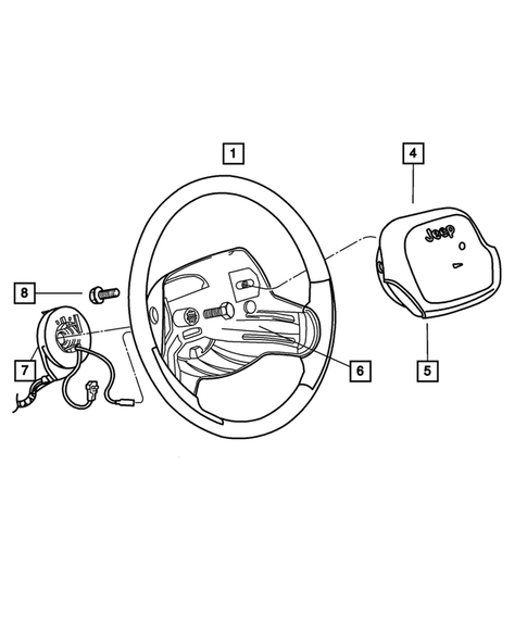 Steering Wheel for 2001 Jeep Wrangler #0