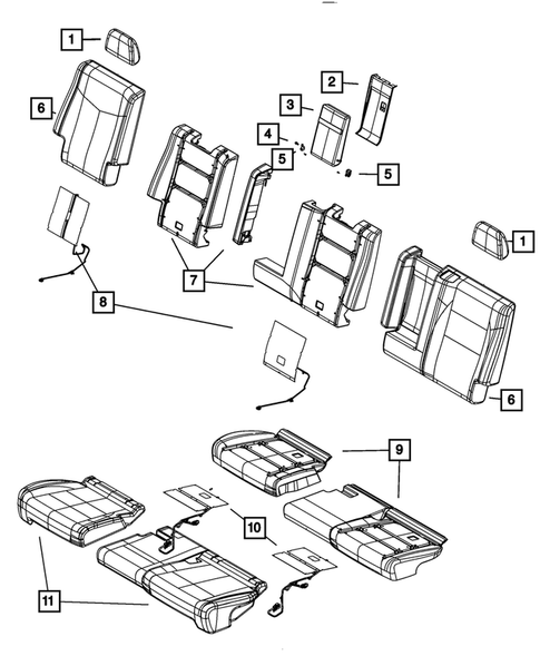 Rear Seats - Second Row for 2022 Dodge Durango #4