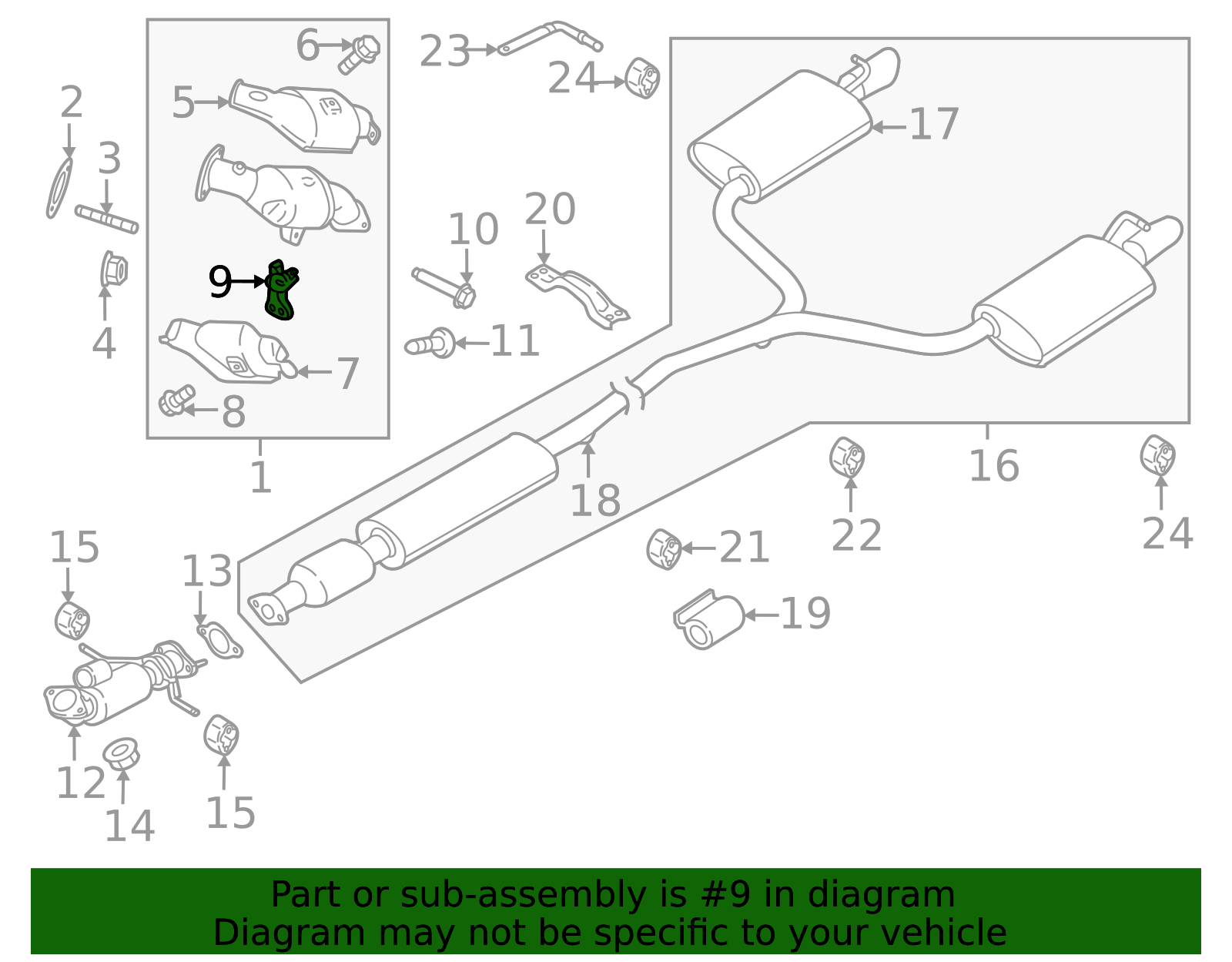 FB5Z-5K291-A - Catalytic Converter Bracket 2016-2019 Ford Explorer ...