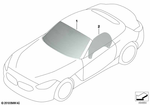 51317454436 - Vehicle Trim: Windshield, Green, Rain/Light/Fog for BMW Image