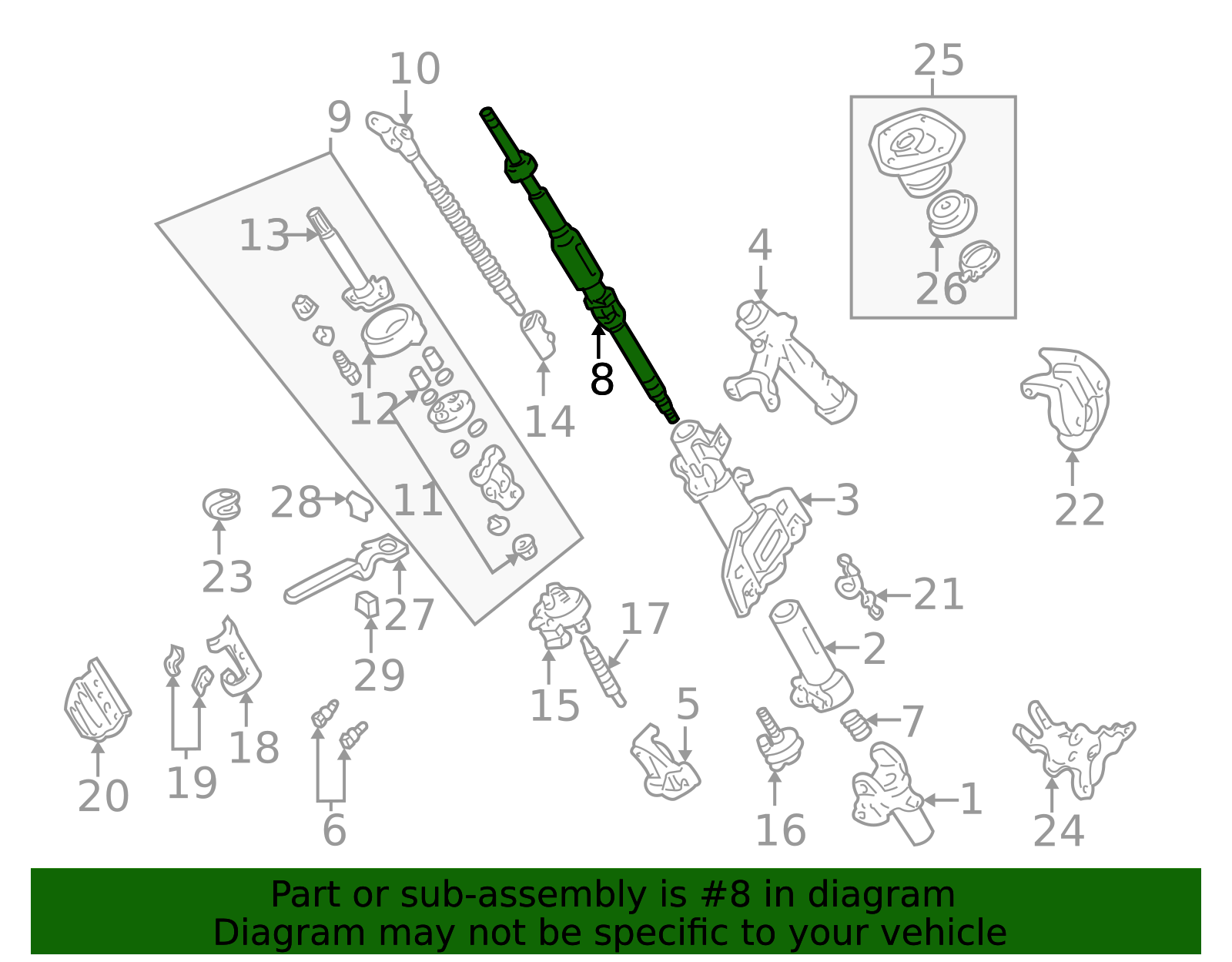 Genuine Official Toyota Steering Shaft part# 45210-60101 for 1998-2007 ...