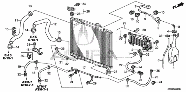 Radiator Hose - Reserve Tank for 2011 Acura MDX #0
