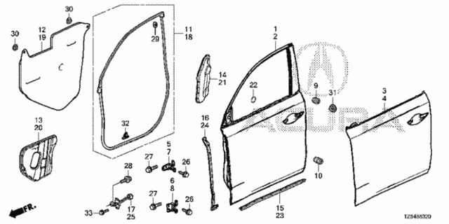 Front Door Panels for 2019 Acura MDX #0