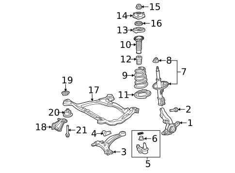 Suspension Components for 2019 Toyota Sienna #1