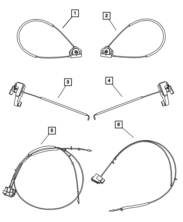 68066908AA - Interior Trim: Rear Seat Cable for Mopar Image