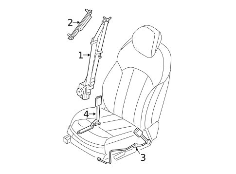 Front Seat Belts for 2020 Kia Stinger #0
