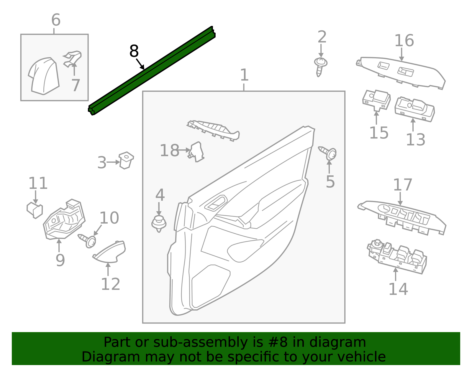 KA0G-59-821 - Door Window Belt Weatherstrip - 2013-2016 Mazda CX-5
