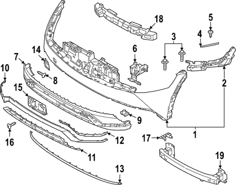 Bumper & Components - Front for 2024 Hyundai Ioniq 5 #0