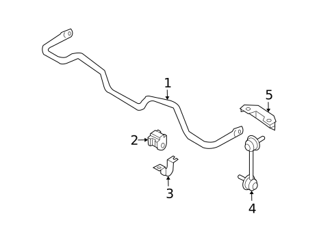 Stabilizer Bar & Components for 2005 Nissan 350Z #1