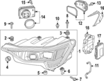 4KE941453 - : Headlamp Assembly Bracket for Audi: e-tron Quattro, e-tron S, e-tron S Sportback, e-tron Sportback, Q8 e-tron, Q8 e-tron Sportback, SQ8 e-tron, SQ8 e-tron Sportback Image