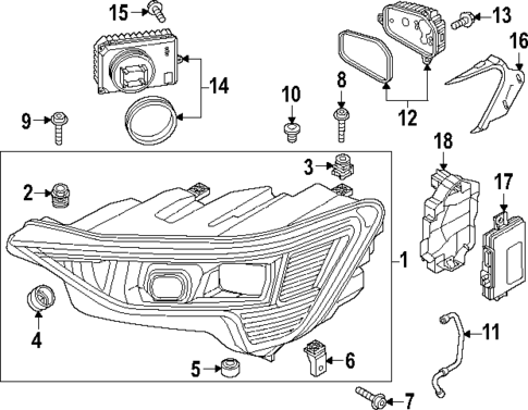 Headlamp Components for 2022 Audi e-tron S #0