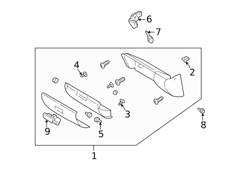 Glove Box for 2005 Mitsubishi Montero #0