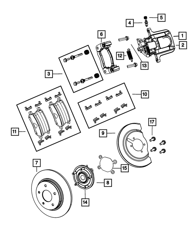 5171125AD - Brakes: Wheel Hub And Bearing, Left for Mopar Image
