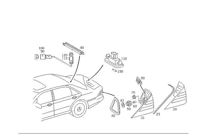 2208260380 - Electrical System: Seal for Mercedes-Benz Image image