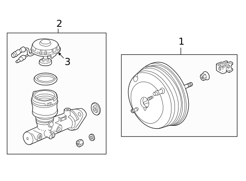 Master Cylinder - Components On Dash Panel for 2001 Acura NSX #0