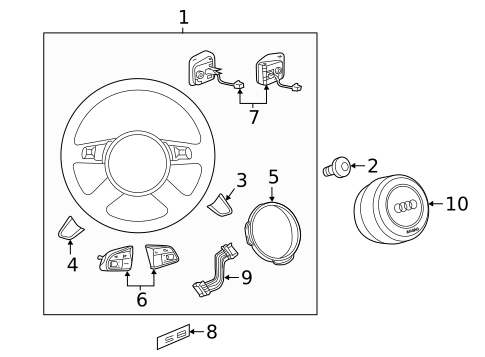 Steering Wheel & Trim for 2016 Audi A7 Quattro #2