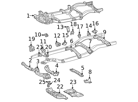 Frame & Components for 2003 Toyota Tacoma #2