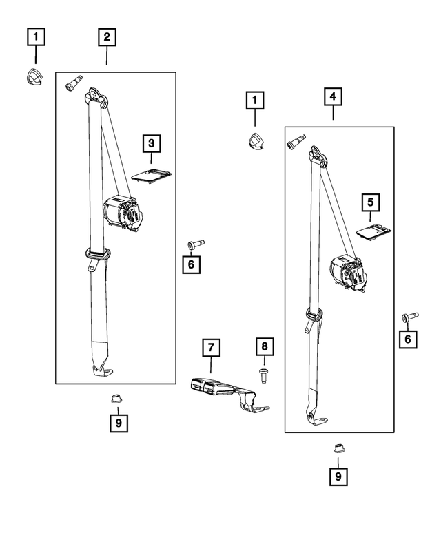 WF64TX7AA - Restraints: Adjustable Turning Loop Cover for Mopar Image