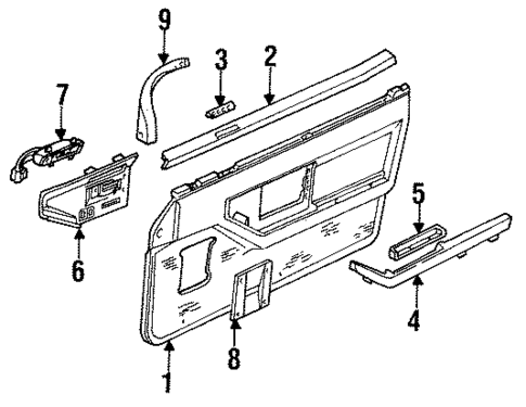 Interior Trim for 1986 Chevrolet Corvette #1