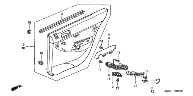 Rear Door Lining for 2005 Honda Civic #0
