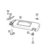 1LS28HL1AC - Interior Trim: Visor Support for Jeep: Grand Cherokee, Grand Cherokee WK Image
