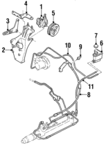 F83Z3A674BCRM - Steering: Power Steering Pump for Ford: Contour | Mercury: Mystique Image